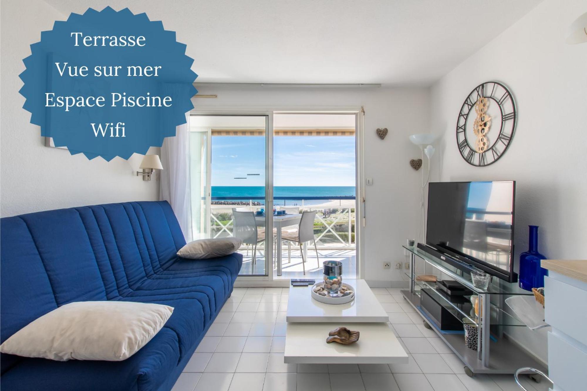 L'evasion Bleue * Wifi * Bord De * Piscine *